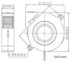 Usongshine Lüfter 12&24V 5015 Turbo Fan