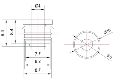 3DSWAY E3D Hotend Pneumatische Fitting Anschluss Push-2*4 PTFE