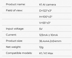 Creality K1/K1 Max KI-Kamera