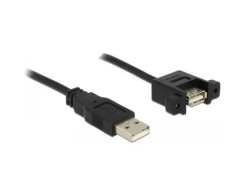 Delock USB2.0-Kabel 25cm zum einseitig Einbau