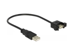 Delock USB2.0-Kabel 25cm zum einseitig Einbau