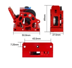 Dual-Gear-Extruder HGX-Lite Red