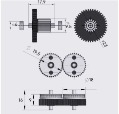 Dual-Gear-Extruder HGX-Lite Black